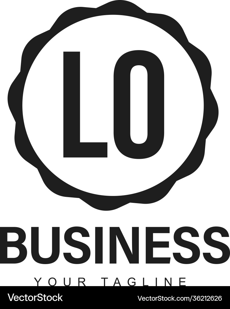 Lo initial a logo design with abstract style Lo initial a logo design with abstract style vector image