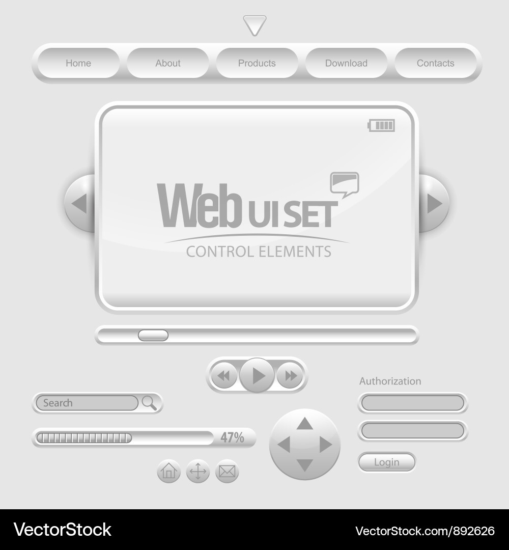 Modern Web UI Elements vector image