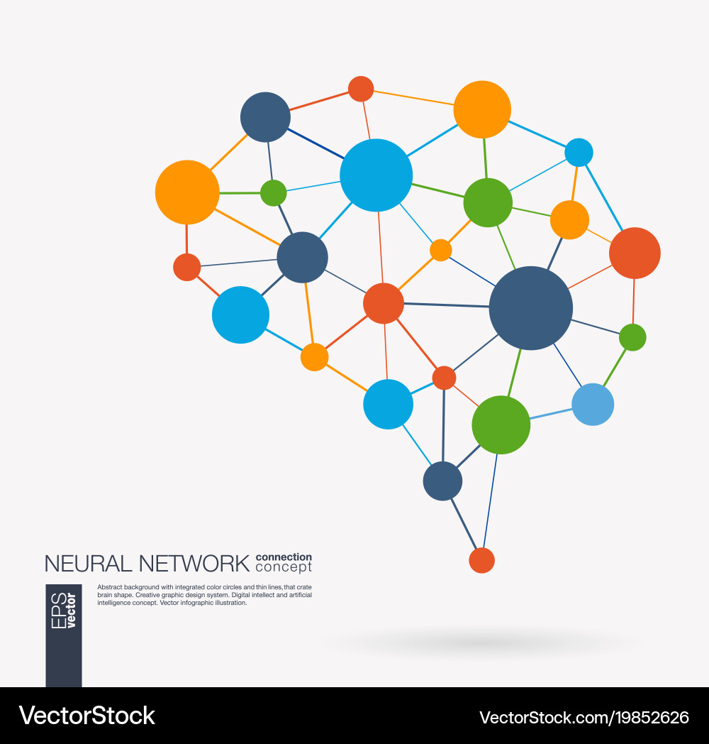 Neural Network Brain Concept Vector Image