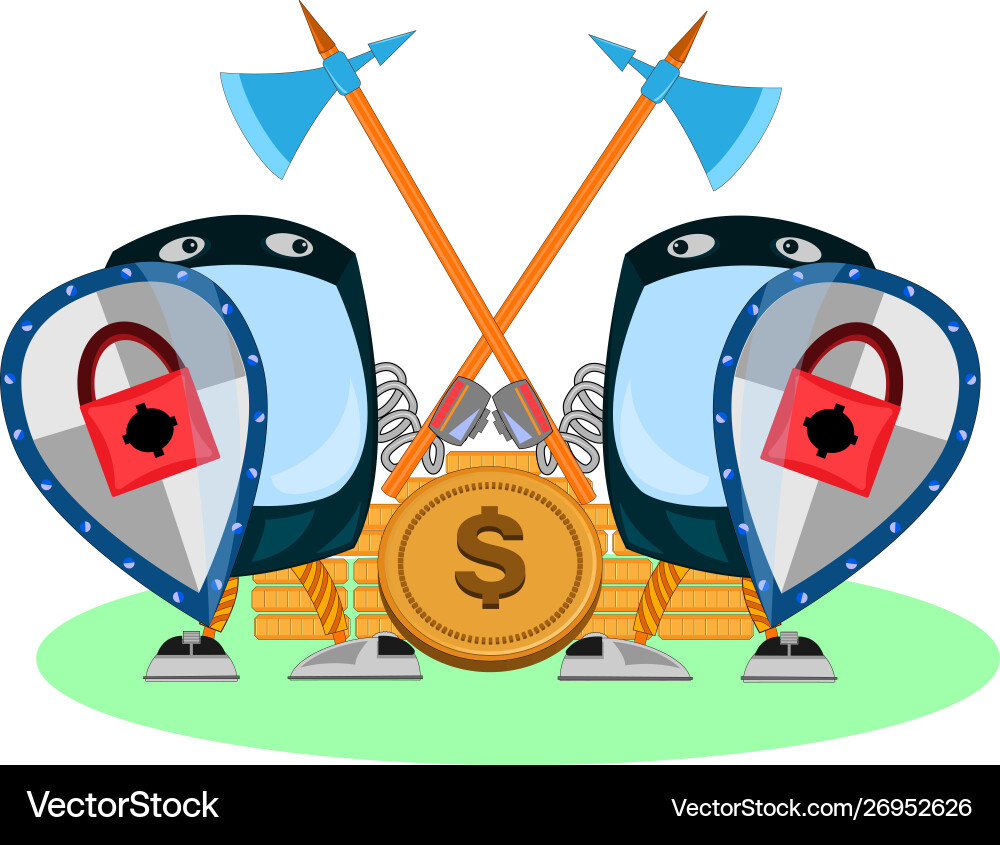 Security software protect data in computer Security software protect data in computer vector image