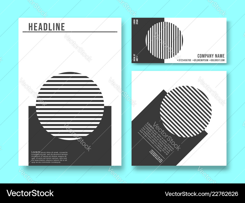 Set of printed products templates minimal Set of printed products templates minimal vector image