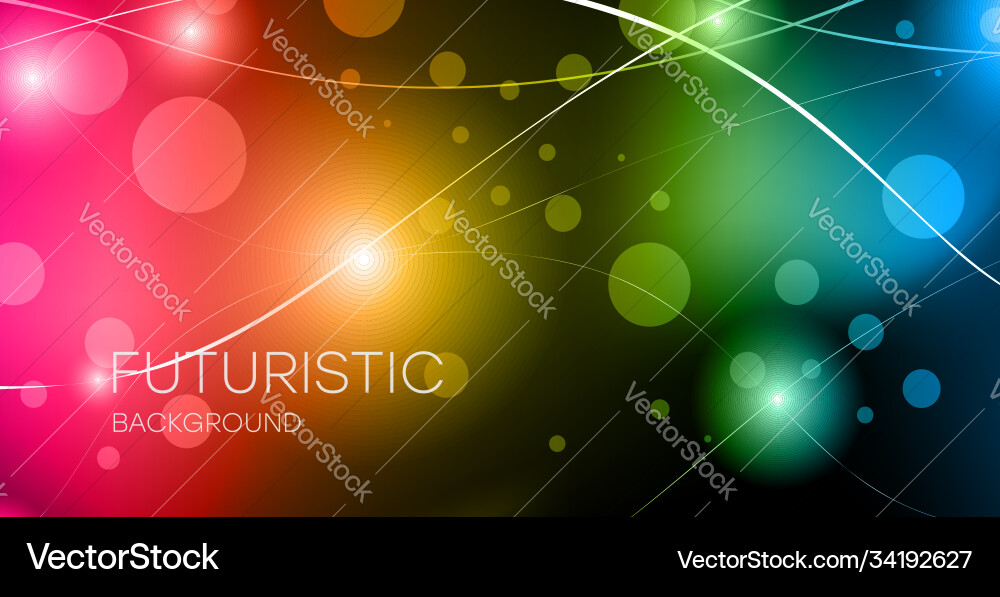 Abstract background with multicolored waves vector image
