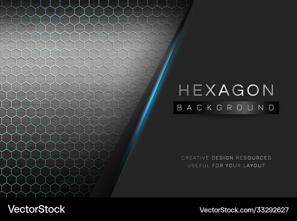 Abstract Tech Background - Hexagon Pattern vector image