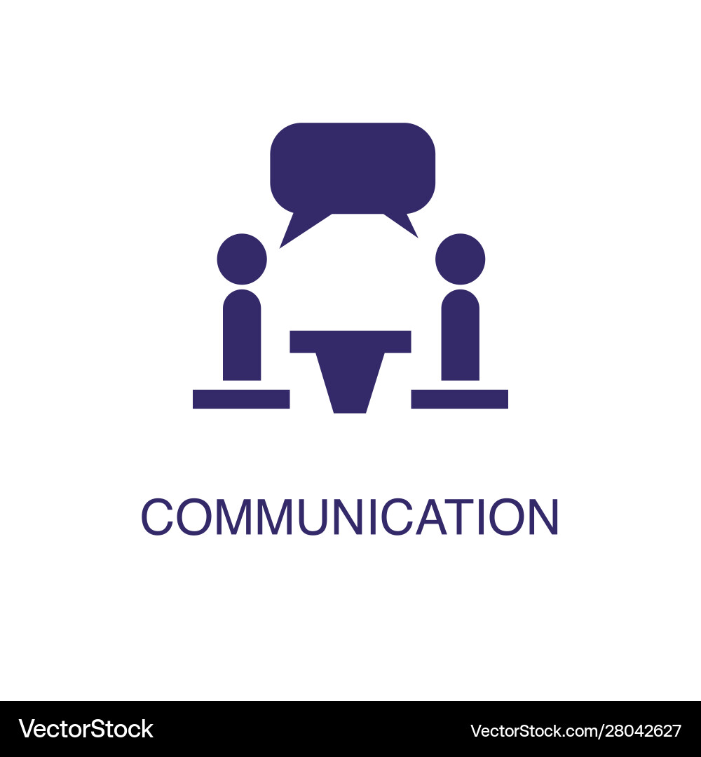 Communication element in flat simple style vector image