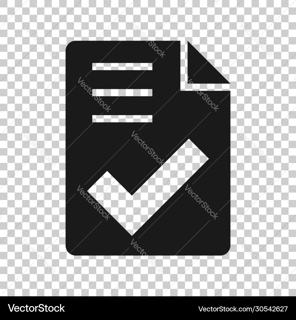 Document checklist icon in flat style report Document checklist icon in flat style report Vector Image