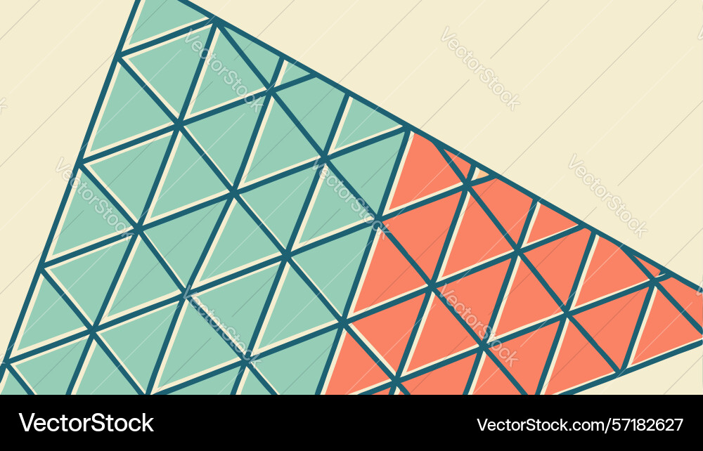 Half-filled geometric triangle abstract pattern vector image