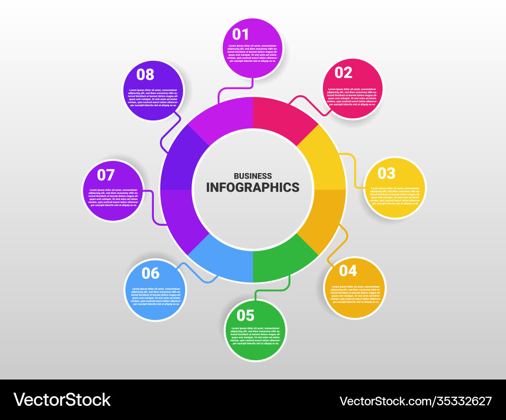 Infographics options number workflow template Infographics options number workflow template vector image