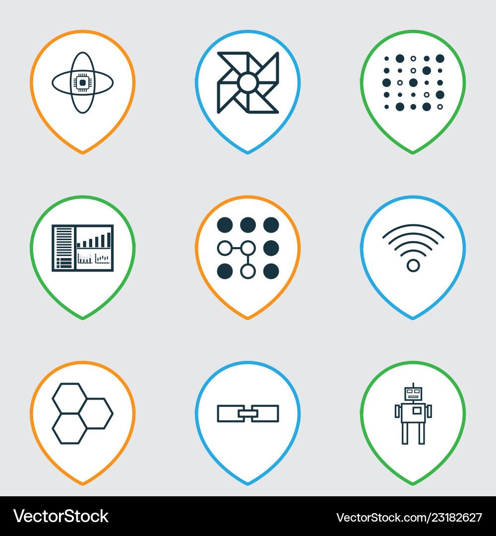 Learning icons set with computational complexity Learning icons set with computational complexity Vector Image