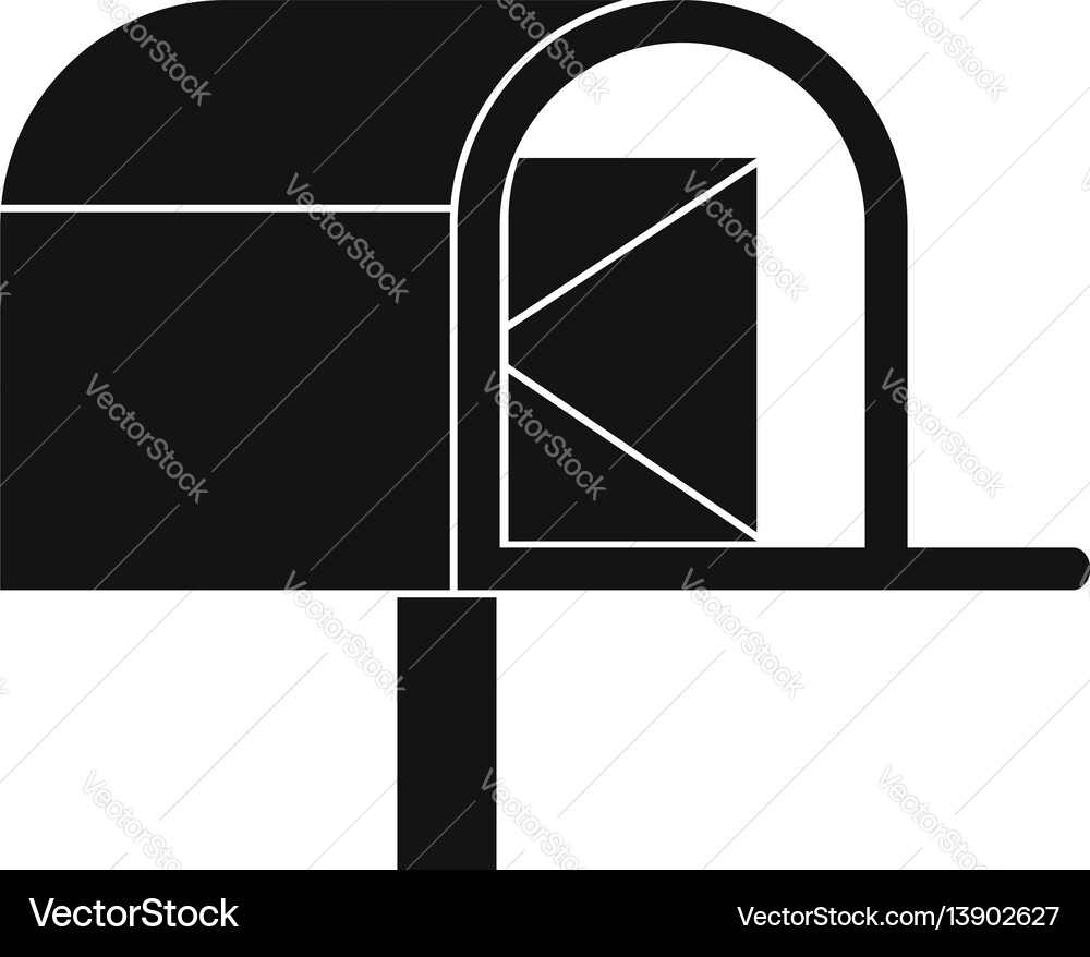 Mailbox icon simple style vector image