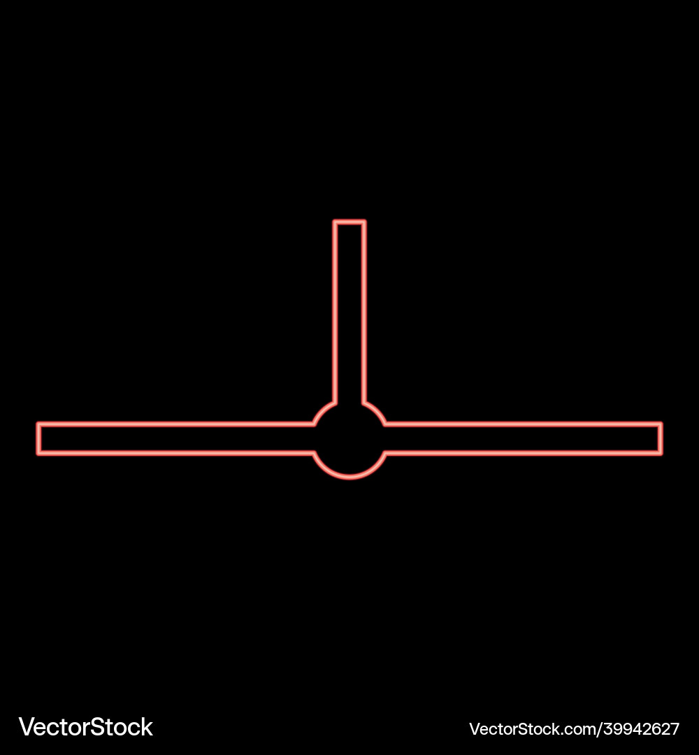 Neon location network segment red color flat vector image
