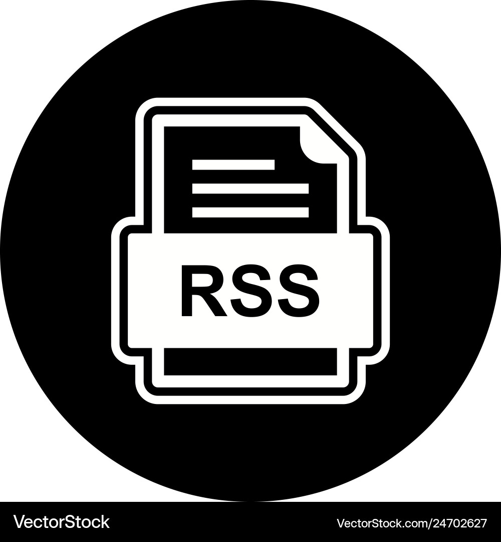 Rss file document icon Vector Image