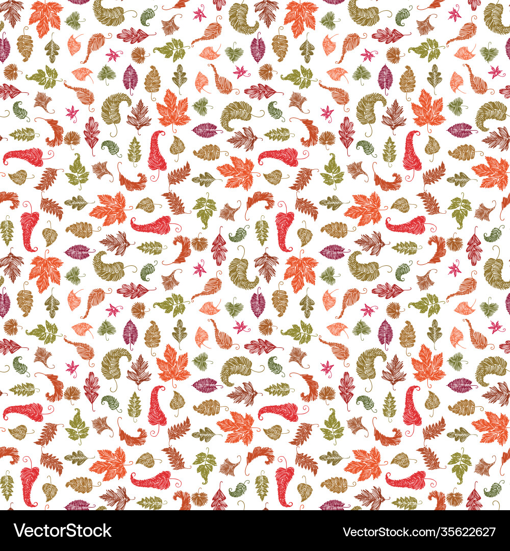 Seamless pattern sketches various colorful Vector Image
