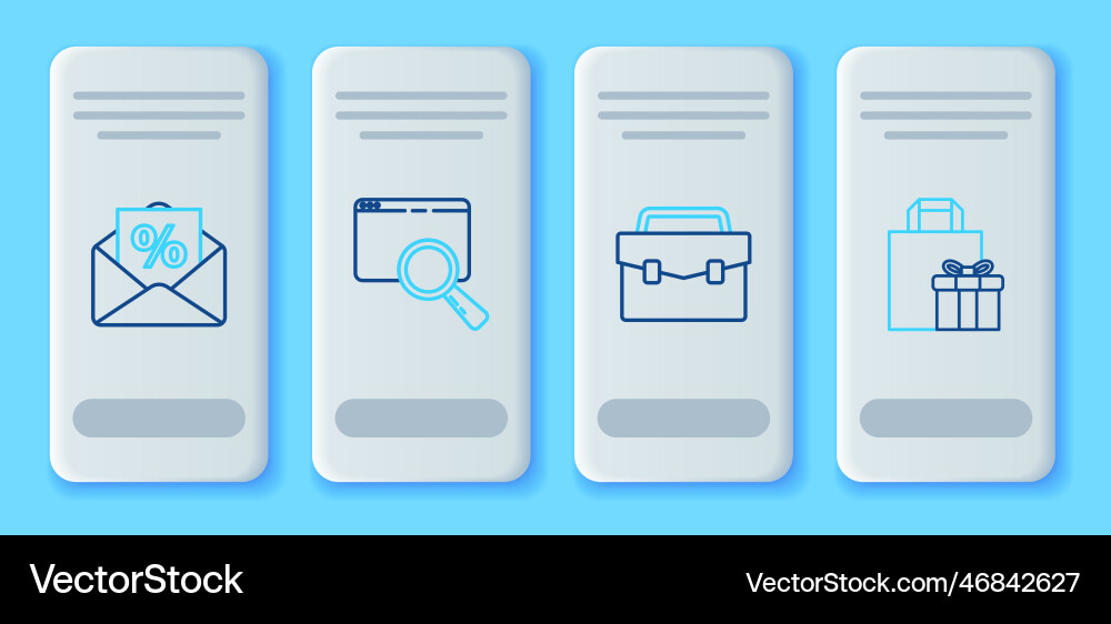 Set line search in a browser window briefcase Vector Image
