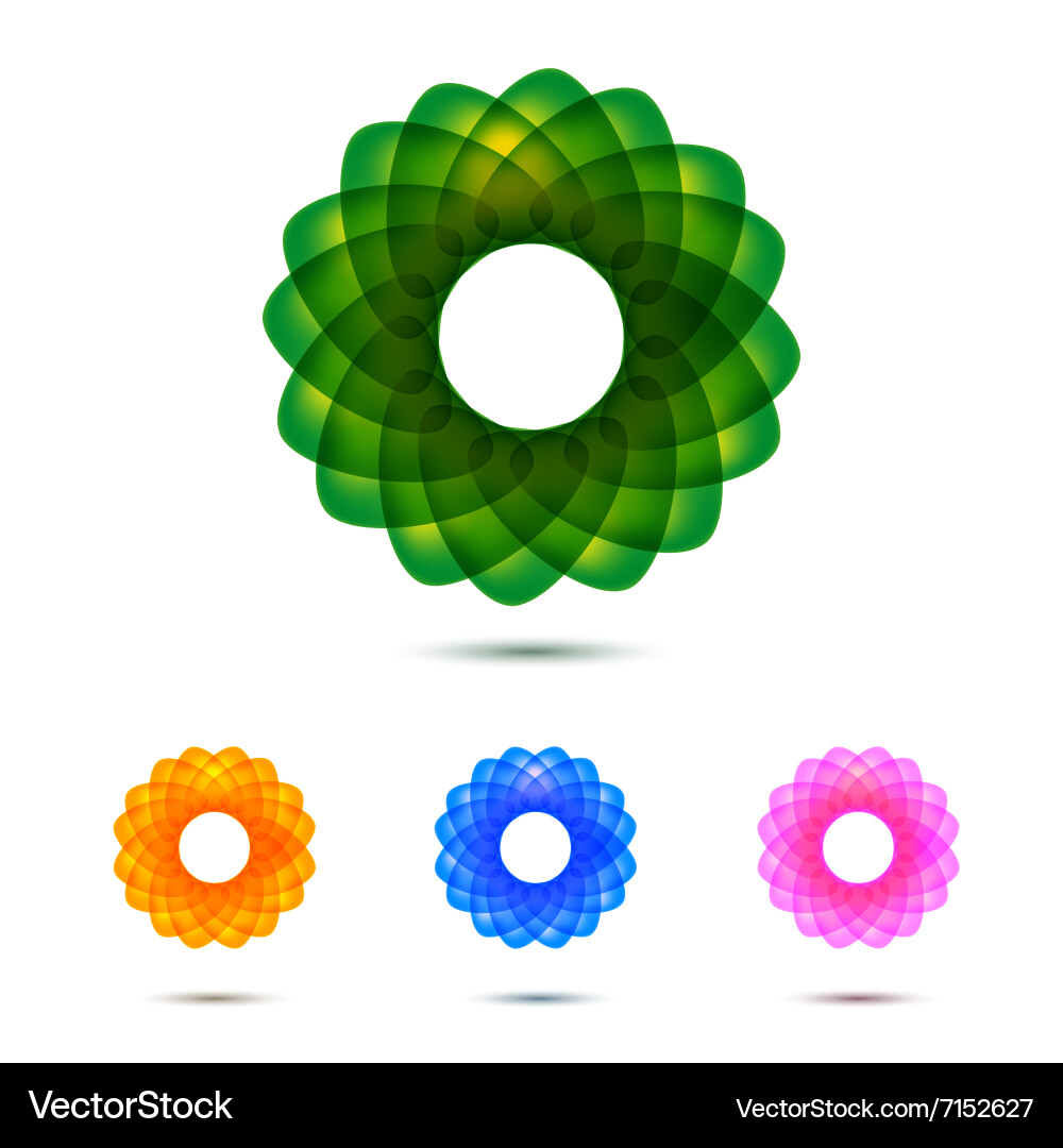 Set of abstract circle design elements vector image