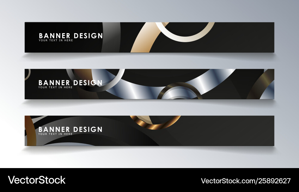 Set rectangular banner with a circle background Set rectangular banner with a circle background vector image