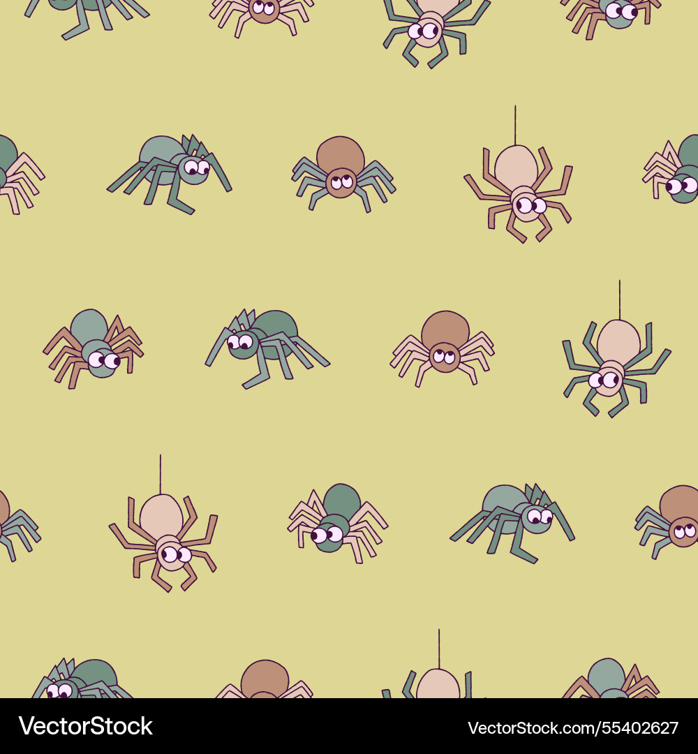 Spider seamless pattern background for print Vector Image