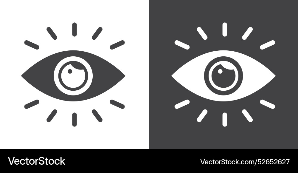 Visible icon thin line set Vector Image