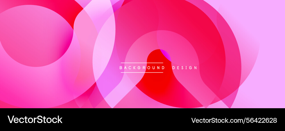 Abstract pink design overlapping circles create Vector Image