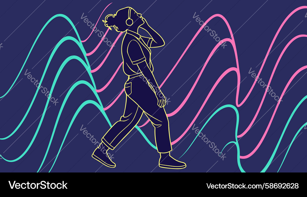 Abstract sound waves dynamic rhythmic design Vector Image