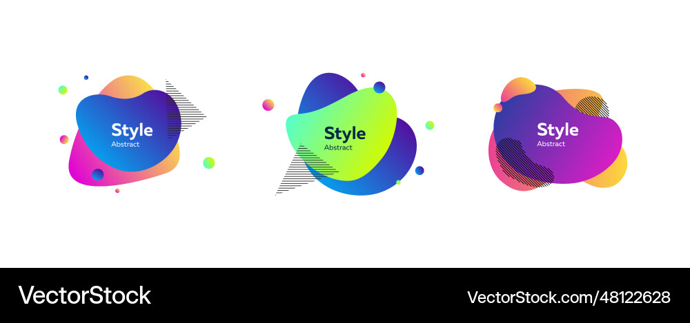 Bright multi layer blots set Bright multi layer blots set vector image