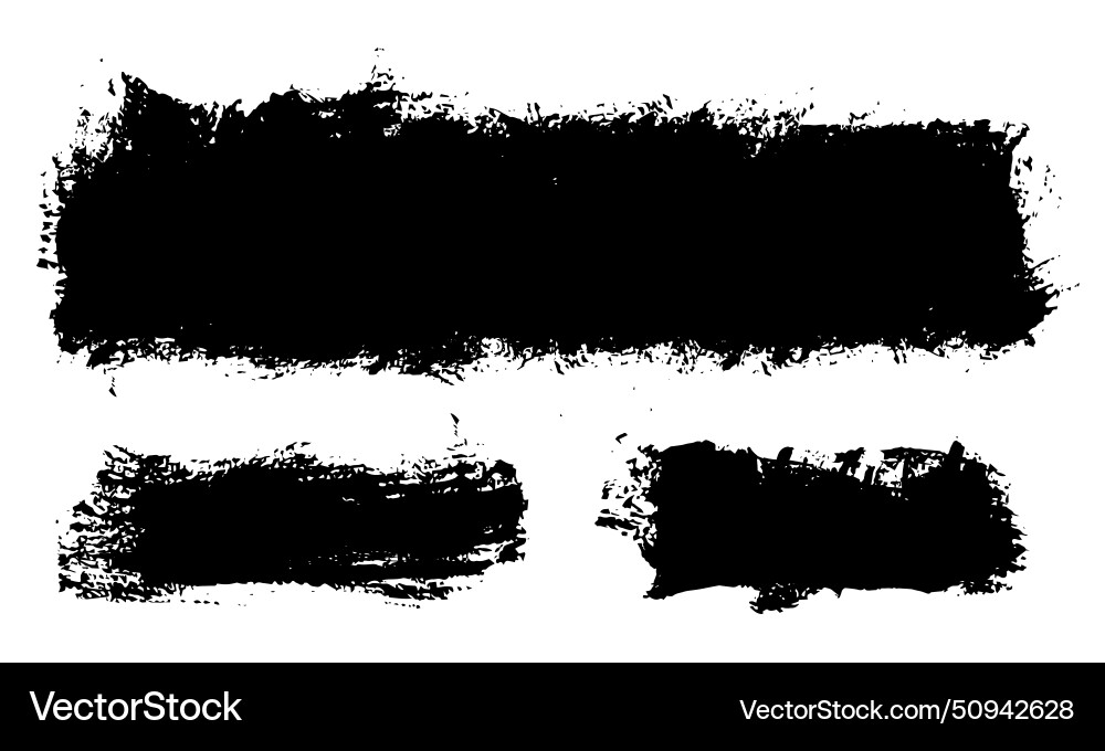 Brush strokes rectangular painted objects Brush strokes rectangular painted objects vector image