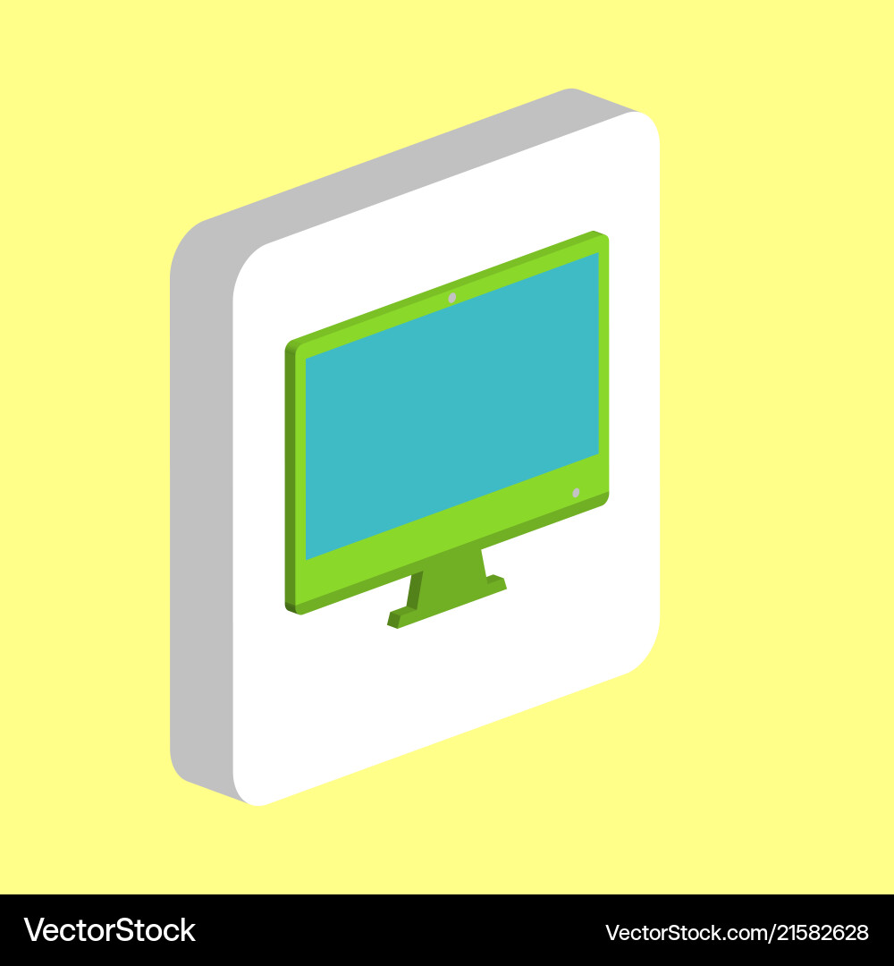 Computer pc display symbol Computer pc display symbol vector image
