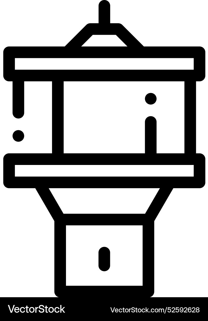 Control tower icon thin linear style design Control tower icon thin linear style design vector image