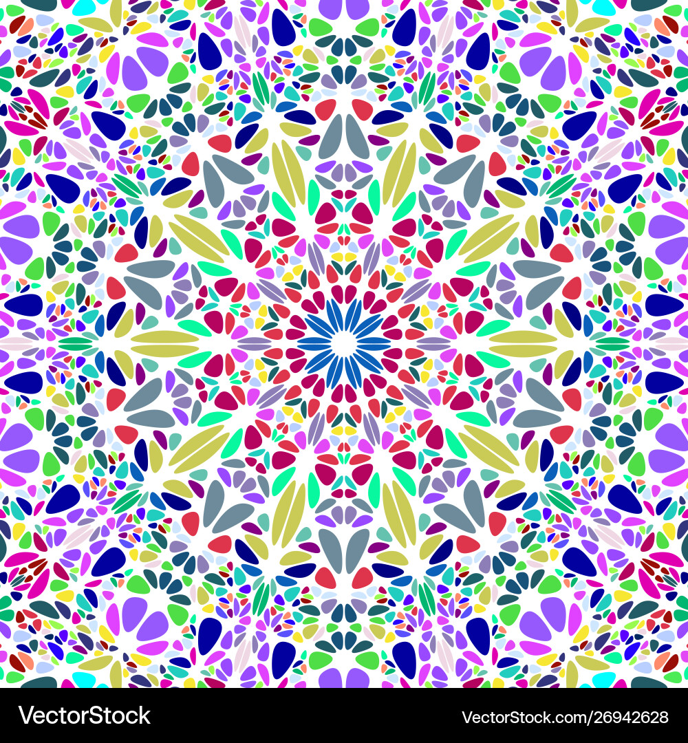 Dynamic oriental colorful round mosaic pattern vector image