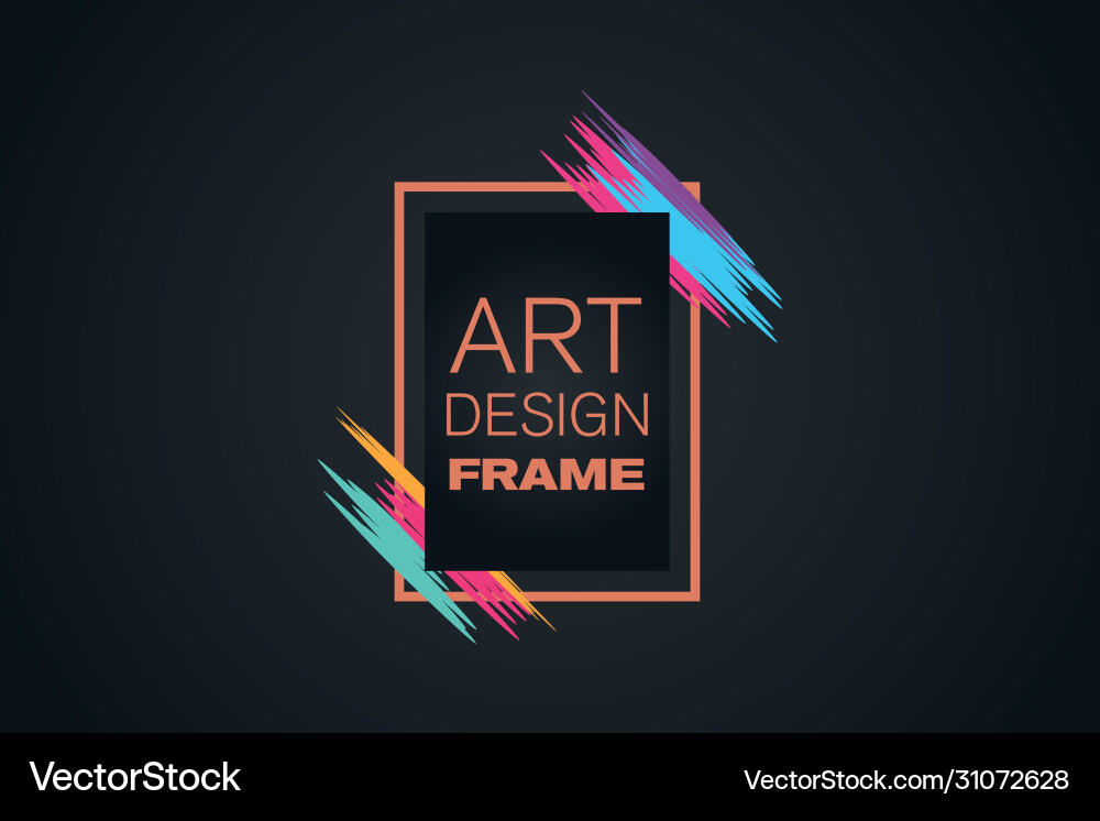 Frame for text modern art graphics vector image