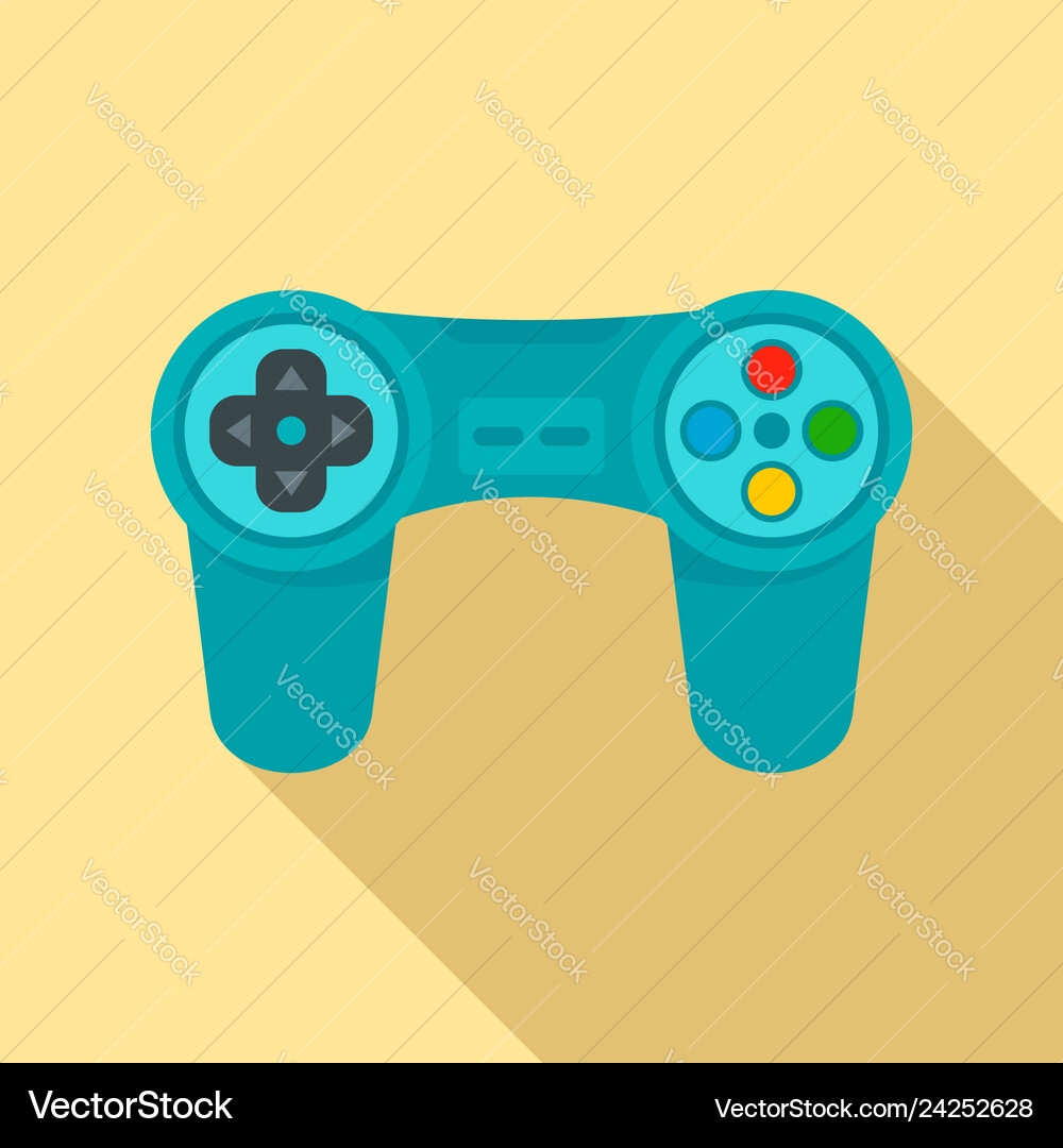 Gadget game controller icon flat style Gadget game controller icon flat style vector image