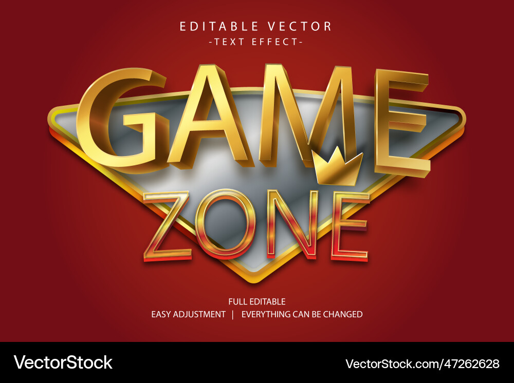 Game event text effect editable Vector Image