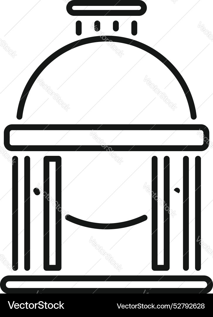 Line icon style of a building Line icon style of a building vector image