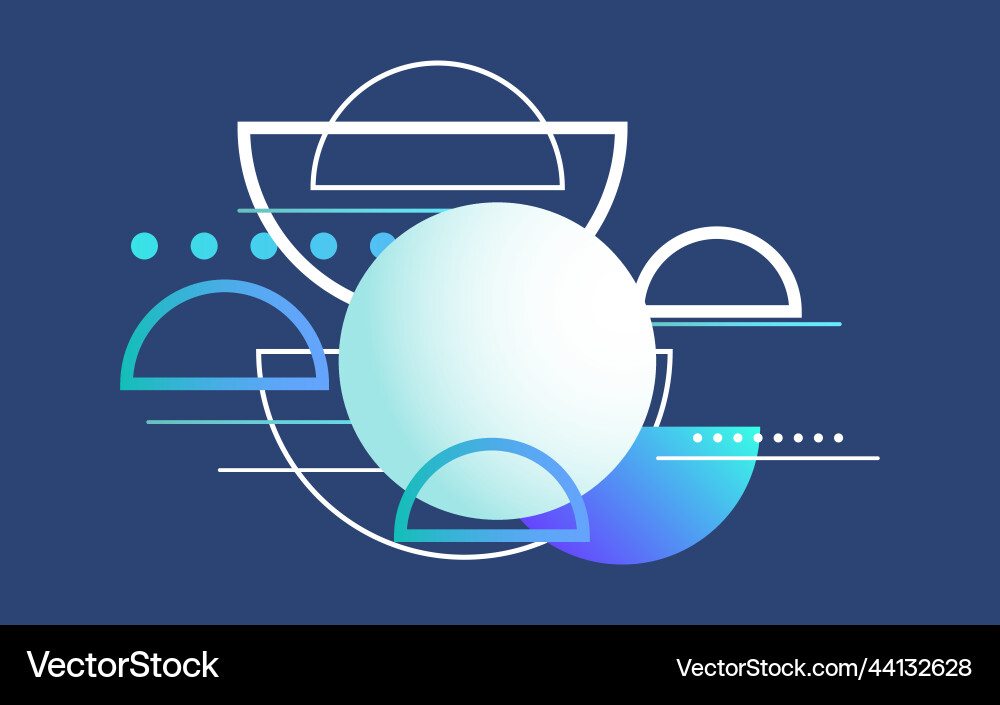 Overlapping design elements on blue background Overlapping design elements on blue background vector image