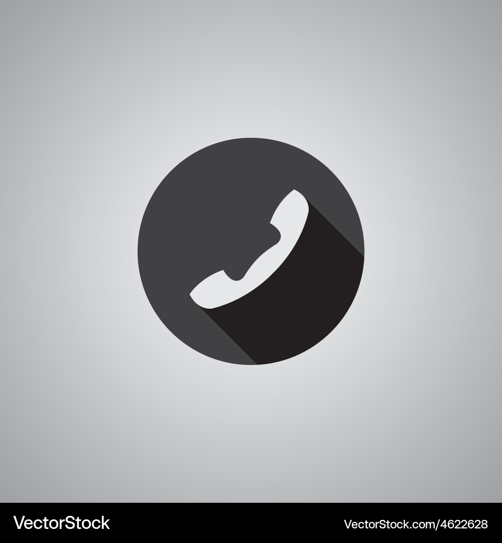 Phone symbol flat Royalty Free Vector Image - VectorStock