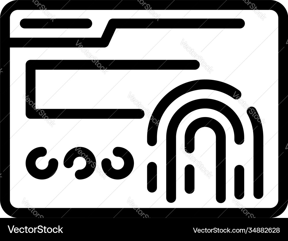 Print password icon outline style Print password icon outline style vector image