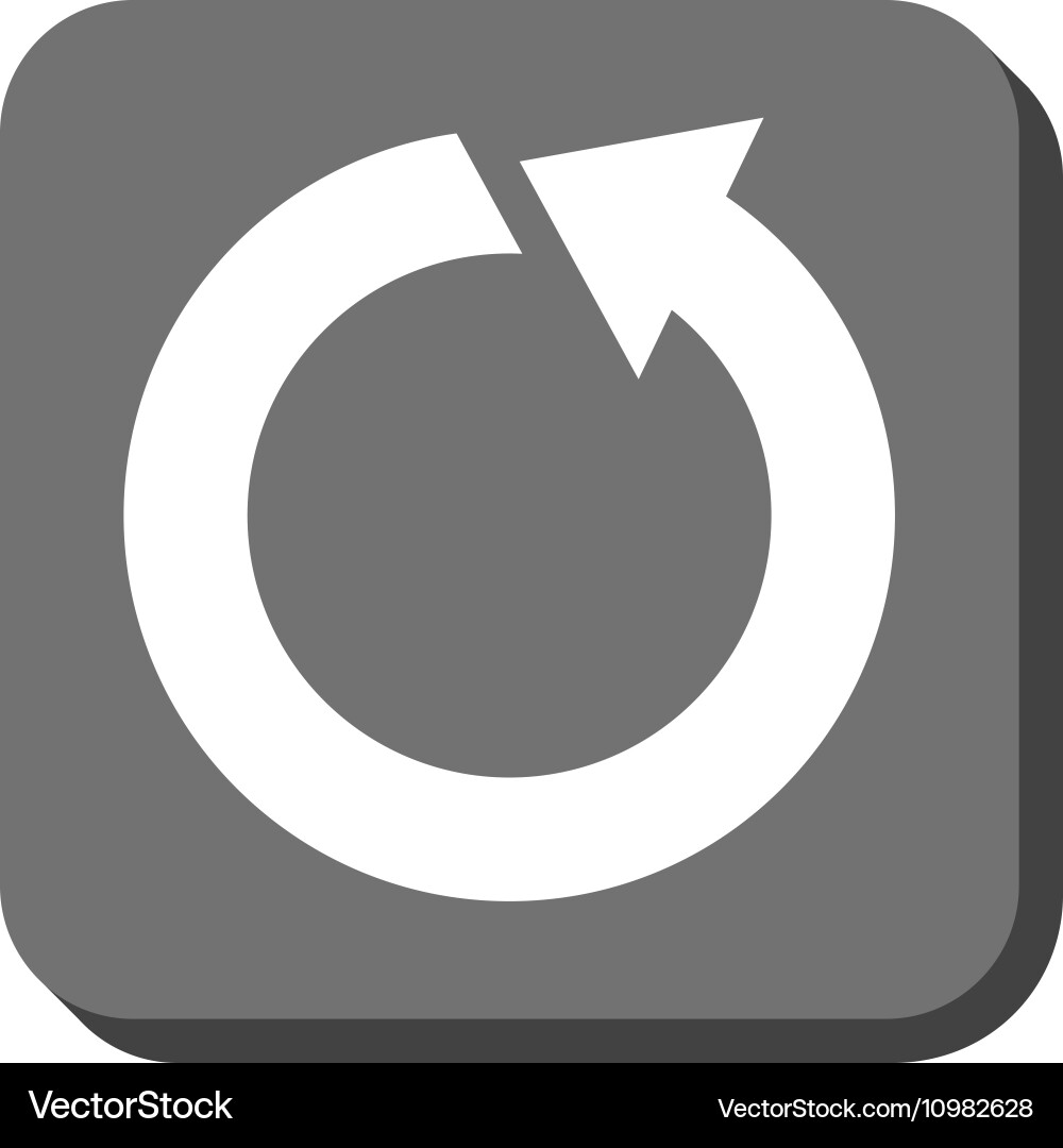 Rotate ccw rounded square icon vector image