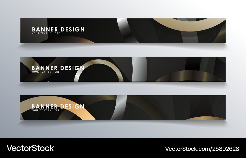 Set rectangular banner with a circle background Set rectangular banner with a circle background vector image