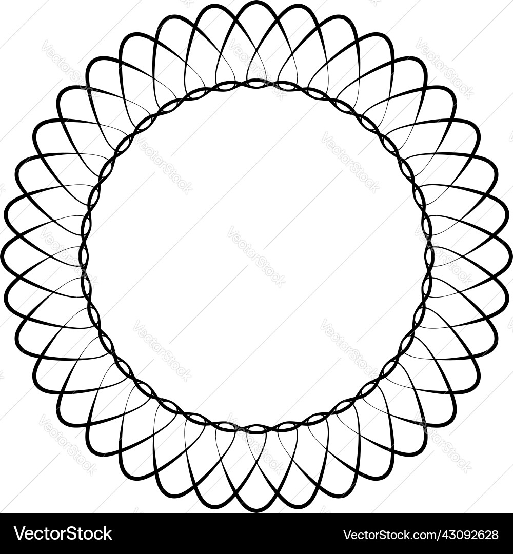 Thin line round circular mandala motif pattern Thin line round circular mandala motif pattern Vector Image