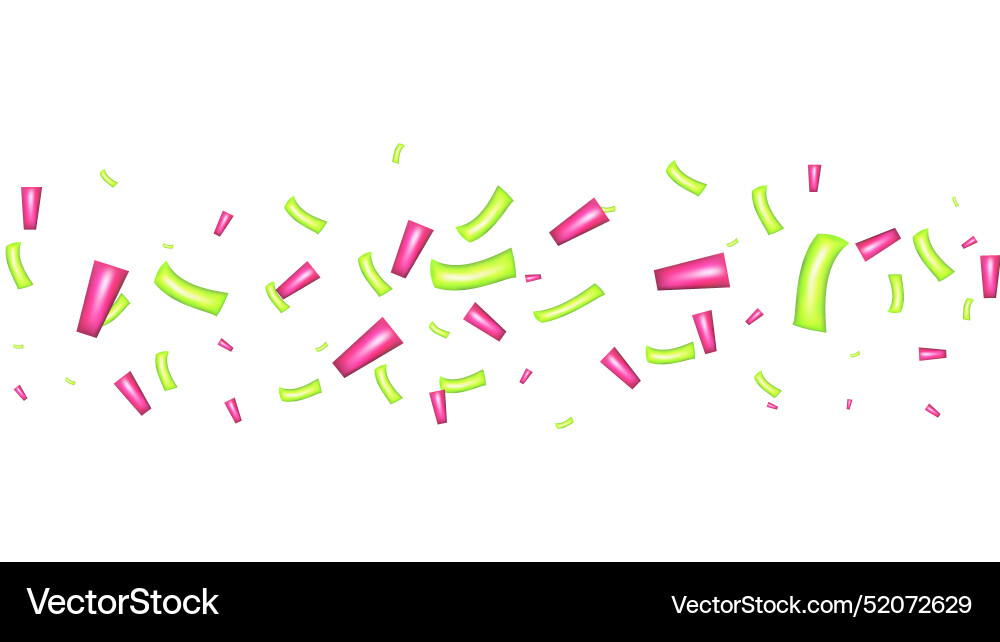 3d confetti firecracker ribbon paper element set 3d confetti firecracker ribbon paper element set Vector Image