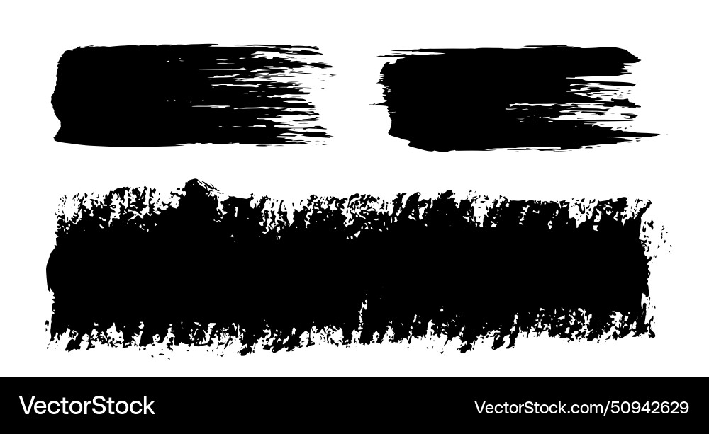 Brush strokes rectangular painted objects Brush strokes rectangular painted objects vector image