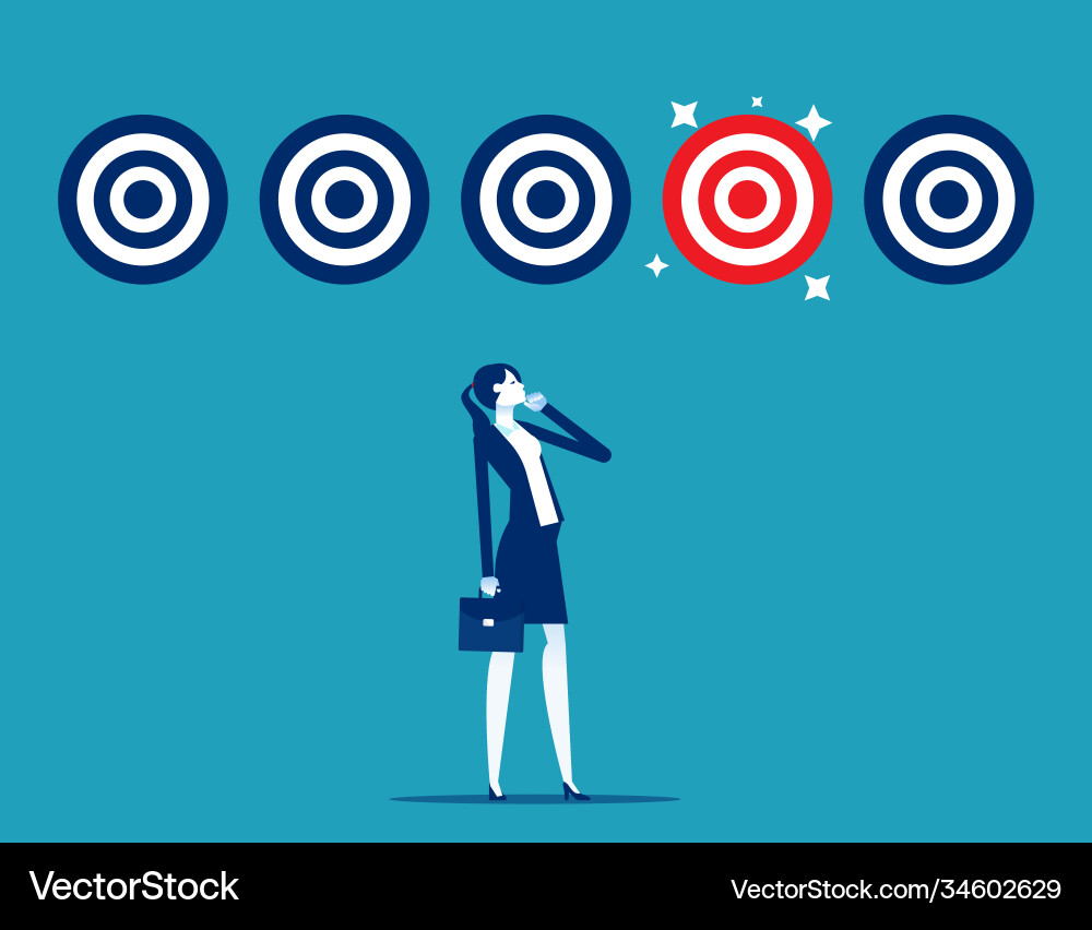 Choosing a boal target dartboard analyzing Choosing a boal target dartboard analyzing Vector Image