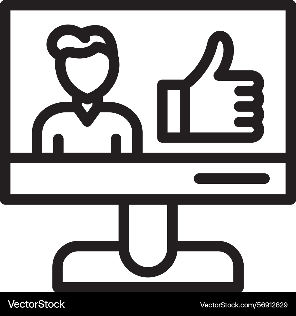 Customerrating linear style icon design vector image