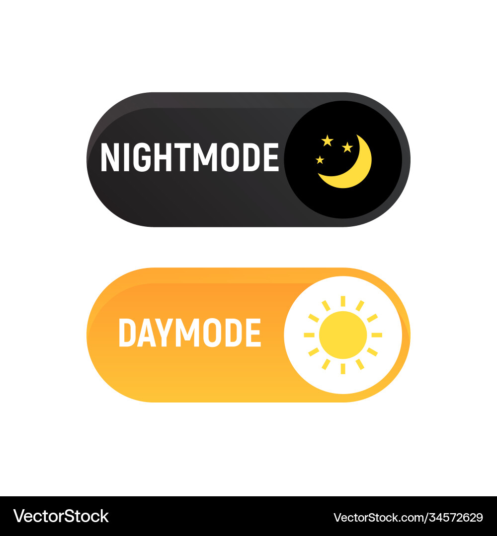 Dark Mode Toggle Button Vector Image