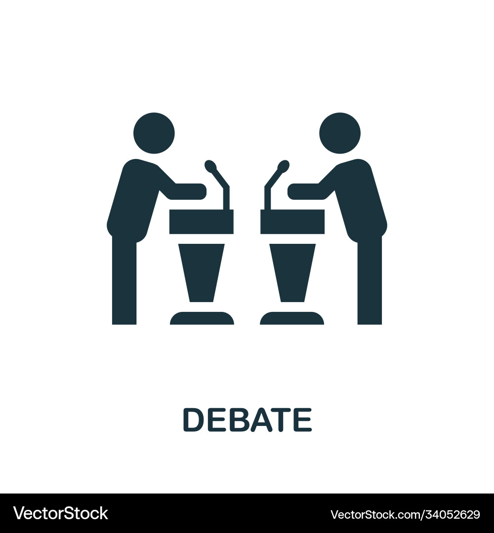 Debate icon simple element from business Debate icon simple element from business vector image