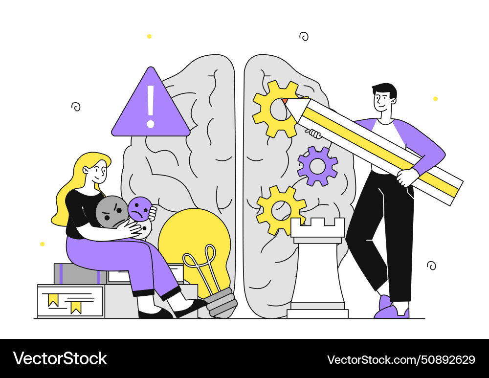 Decision making process simple Vector Image