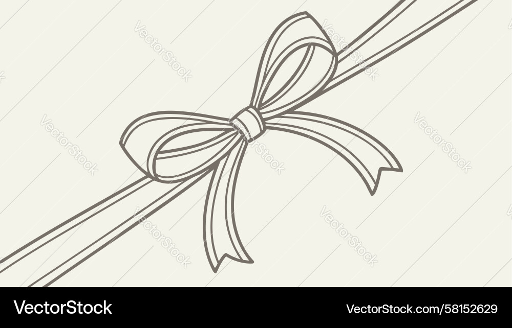 Elegant Ribbon with Double Loop Vector Image