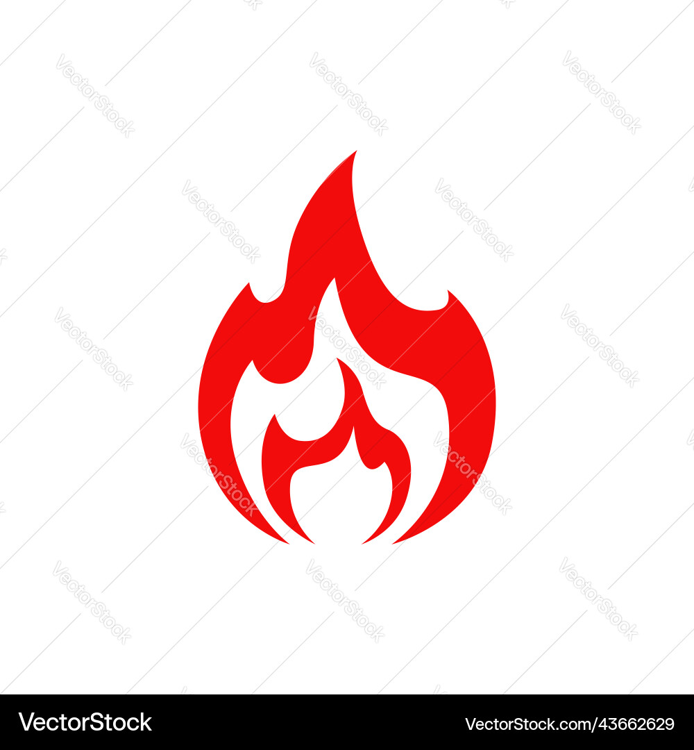 Fire campfire isolated icon torch flame Vector Image