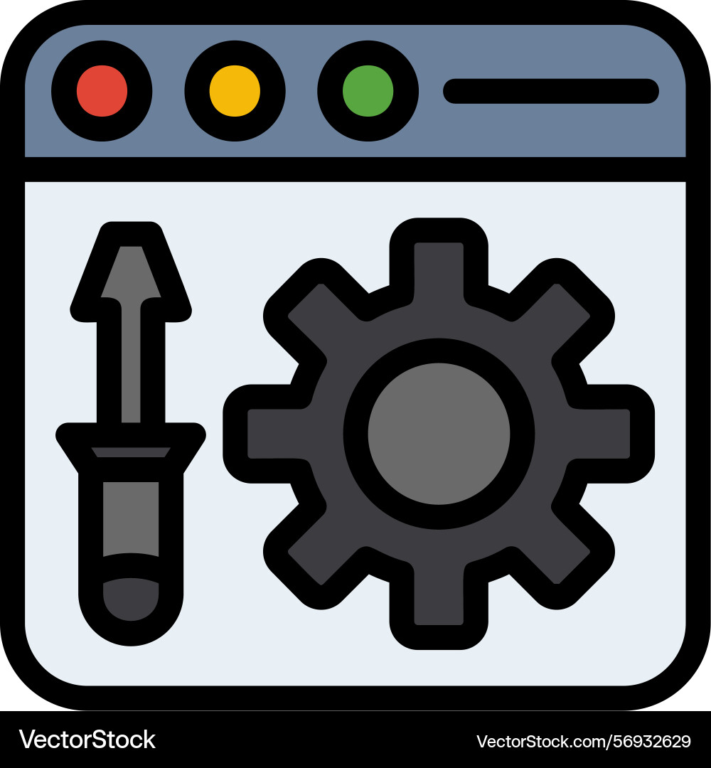 Fix line filled style icon design vector image