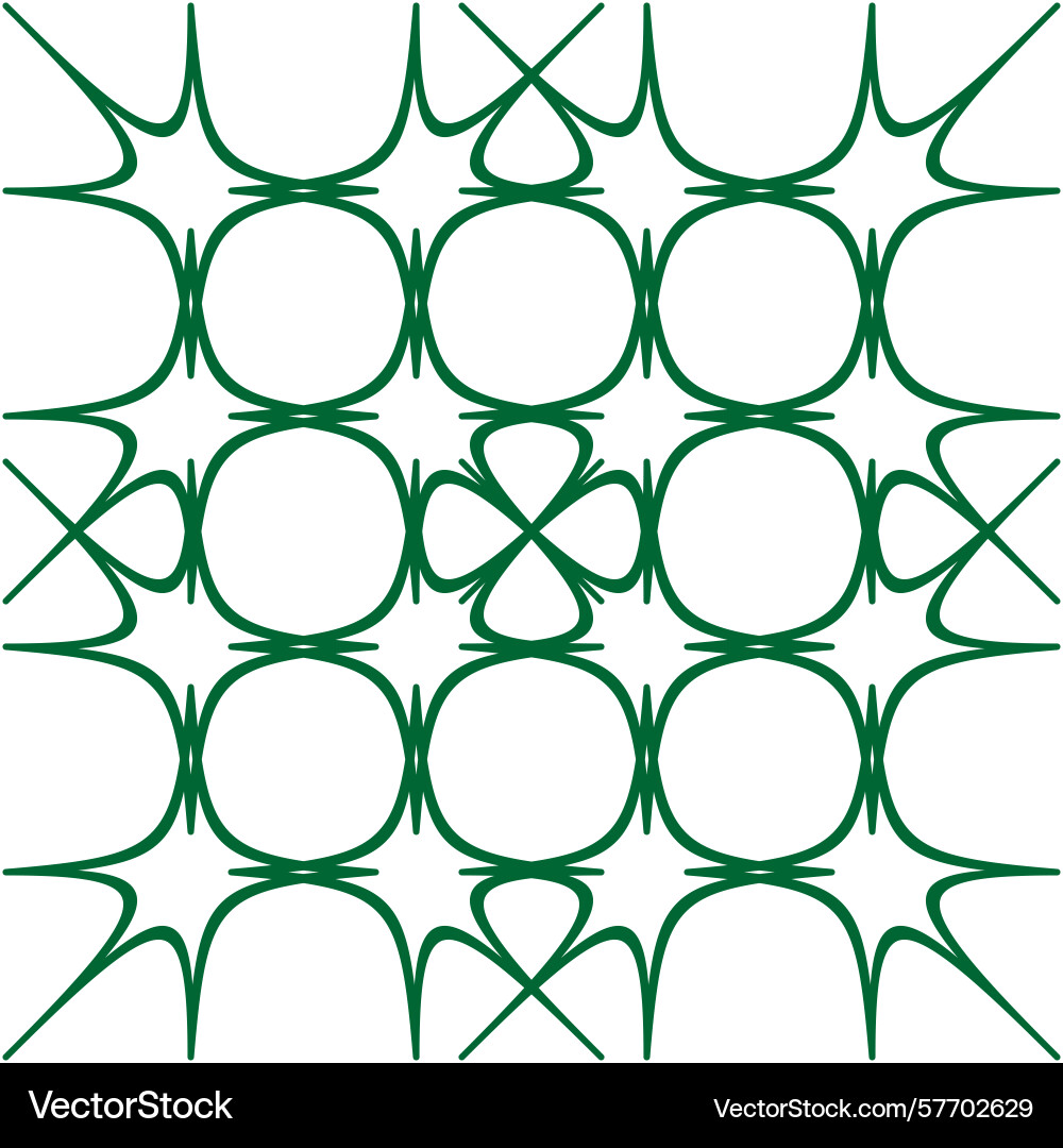 Green circle lattice interlocking ring pattern Green circle lattice interlocking ring pattern vector image