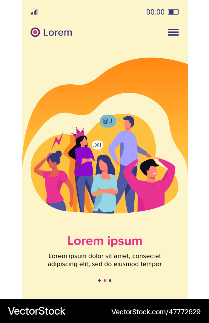 Group of people with problem behavior Group of people with problem behavior vector image